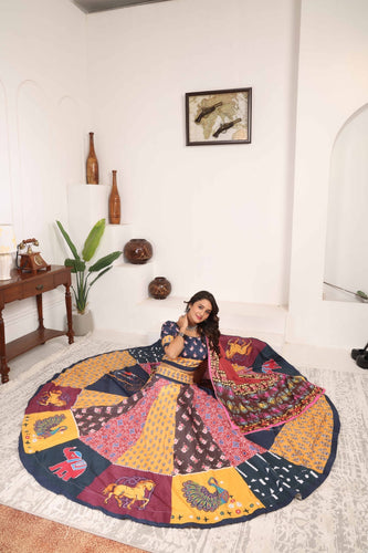 Sky Pure Soft Organza Anarkali Suit Set With Huge Flair, Dupatta & Pant